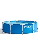 Intex Piscina redonda azul con estructura metálica...