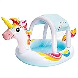 Intex Piscina unicornio techo desmontable y rociador de...