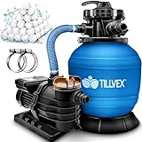 tillvex Depuradora Azul de Agua para Piscina 10 m³/h -...