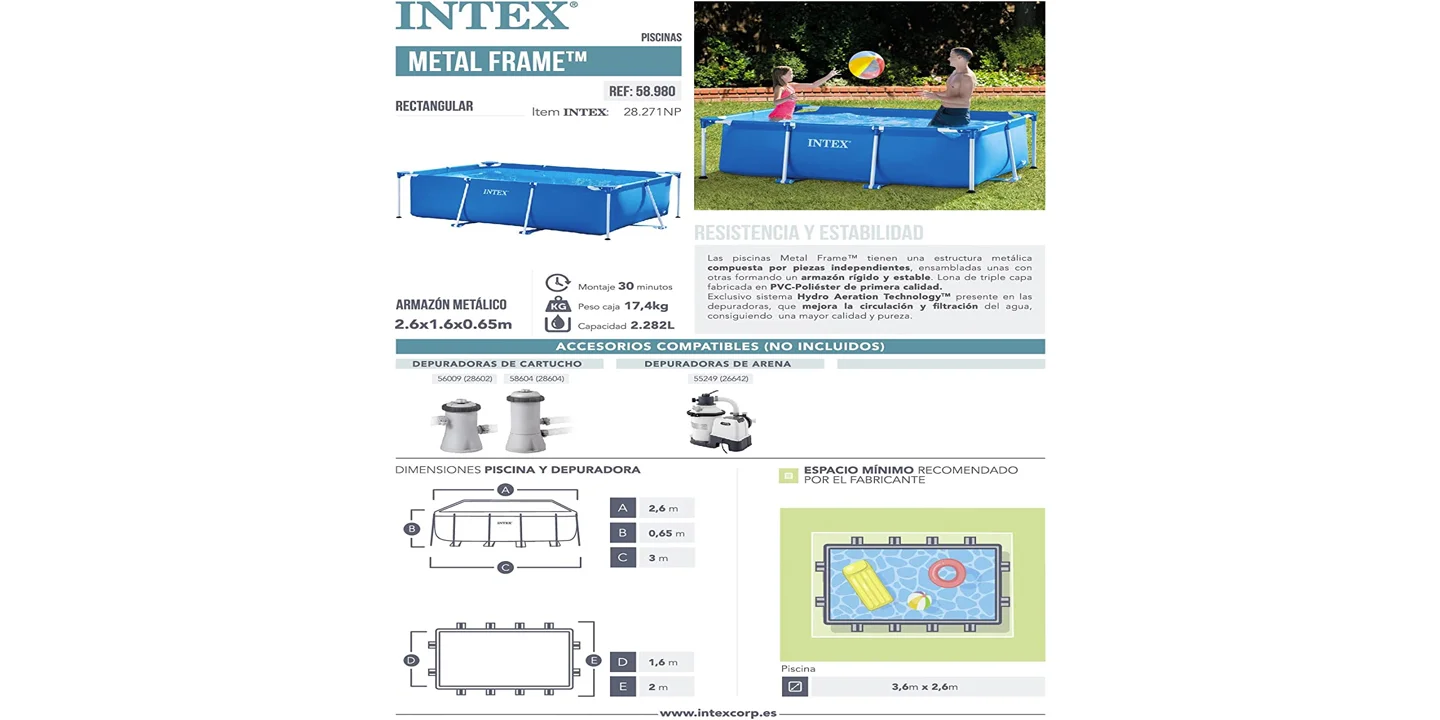 piscina rectangular intex 27281N